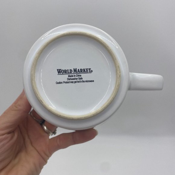 World Market Bike Coffee Mug Cycling American Flag Bicycle Teal and White - Picture 4 of 6